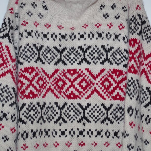 Eddie Bauer Lambswool Angora Turtleneck Winter Fair Isle Knit Pullover Size:2XL - Picture 6 of 8